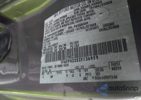 2002 Ford Mustang Gt из США, поврежденный, VIN 1FAFP42X52F136959